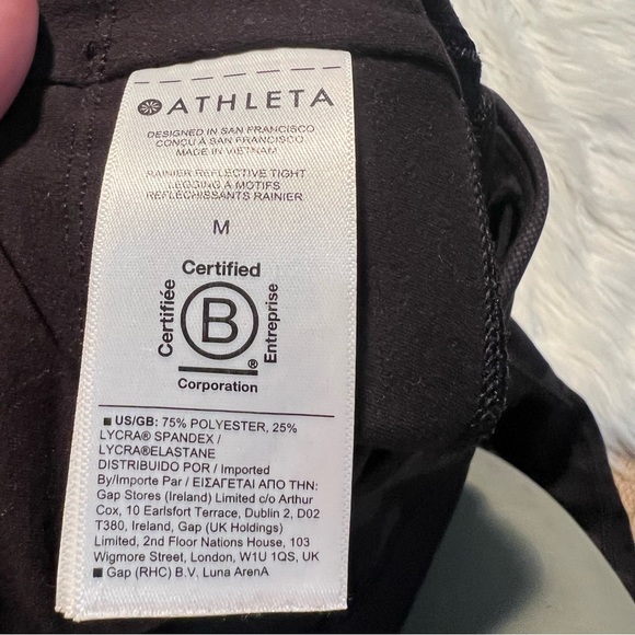 Athleta Rainier Reflective Tight Black Gray Camo M - Picture 11 of 12